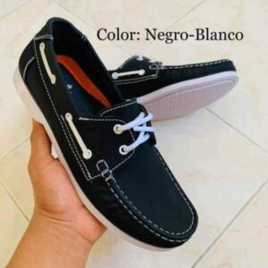 Apache base cuero sintético negro x blanco