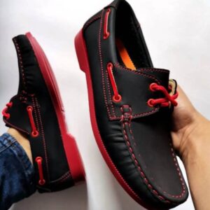 Apache base cuero sintético negro x rojo