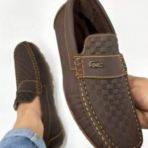 Mocasines para caballero base cuero sintético cafe