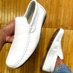 Mocasines para caballero blanco