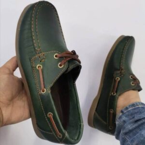 Zapatos Apaches cuero verde x oliva