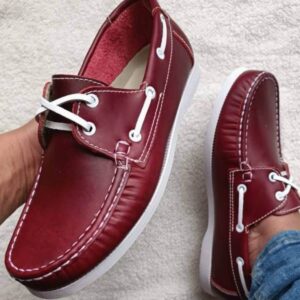 Zapatos Apaches cuero vino rojizo