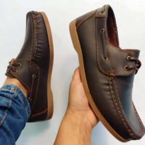 Zapatos Apaches cuero café oscuro